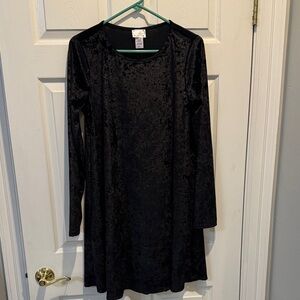 Elegant Black Velvet Dress